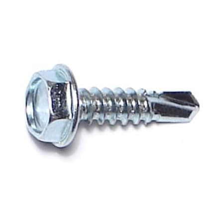 Buildright Self-Drilling Screw, #10 x 3/4 in, Zinc Plated Steel Flange Hex Head External Hex Drive, 7000 PK 07771